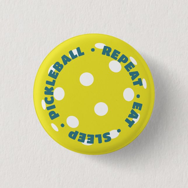 ESSEN, SCHLAFEN, PICKLEBALL, WIEDERHOLEN BUTTON (Vorderseite)