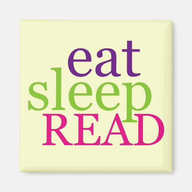 Essen, schlafen, READ - Retro Magnet (Vorne)