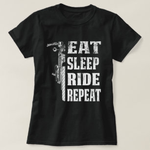 Essen Schlafen Reiten Wiederholen Motorradfahren T-Shirt