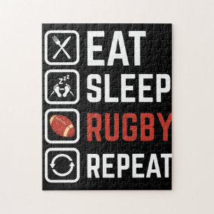 Essen Schlafen Rugby Wiederholen Sportgeschenk