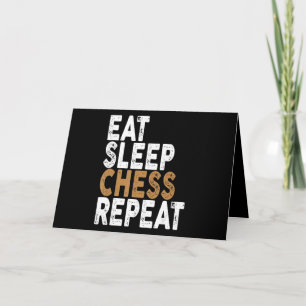 essen schlafen Schach wiederholen Schach Karte