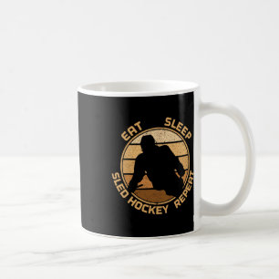 Essen Schlafen Schlitten Hockey Wiederholen  Kaffeetasse