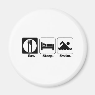 essen schlafen schwimmen magnet
