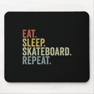 Essen Schlafen Skateboard Wiederholen Lustiges Ska Mousepad