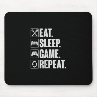 Essen Schlafen Spiel Wiederholen Lustiges Videospi Mousepad