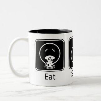 Essen, schlafen, Spiel Zweifarbige Tasse