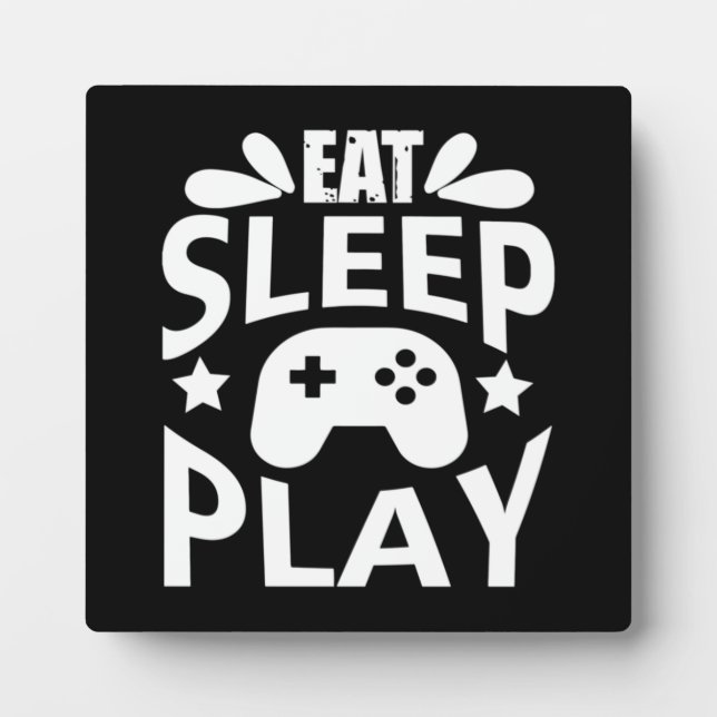 Essen, schlafen, spielen - Funny Video Gamer, Gami Fotoplatte (Vorderseite)
