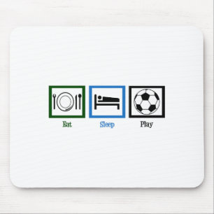 Essen Schlafen Spielen Fußball Kinder Futbol T-Shi Mousepad
