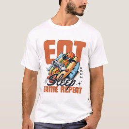 Essen, schlafen, spielen, wiederholen T-Shirt