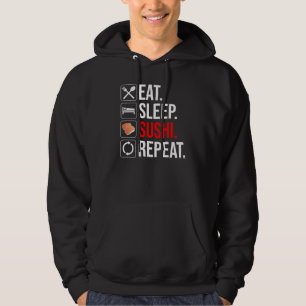 Essen. Schlafen. Sushi. Wiederholen Hoodie