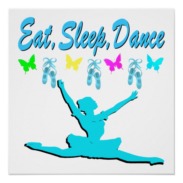ESSEN, SCHLAFEN, TANZBALLERINA DESIGN POSTER (Vorderseite)