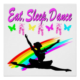 ESSEN, SCHLAFEN, TANZBALLERINA DESIGN POSTER