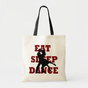Essen, schlafen, tanzen tragetasche