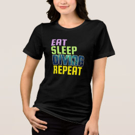 essen schlafen tauchen wiederholen Tri-Blend shirt