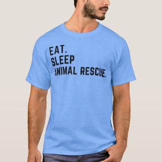 essen schlafen Tierrettung Freunde T-Shirt