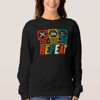 Essen Schlafen Wasserskilauf Wiederholen Wassers Sweatshirt