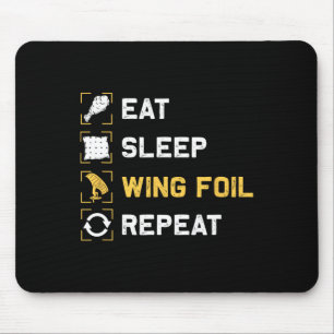 Essen Schlafen Wing Foil Wiederholen Lustig Wing S Mousepad