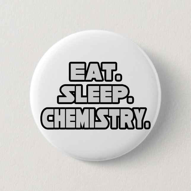 Essen schlafende Chemie Button (Vorderseite)