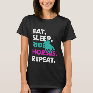 Essen schlafende Pferde wiederholen Wortart T-Shirt