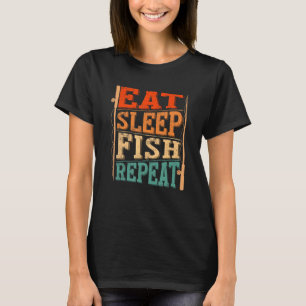 Essen Schlaffisch Wiederholung Retro Vintag gestre T-Shirt