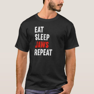 Essen Schlafkiefer Wiederholung Zahnarztzahnarzt T-Shirt