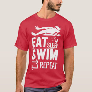 ESSEN SCHLAFSCHWIMMEN WIEDERHOLEN Shirt Sport Gesc