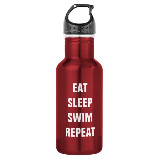 ESSEN SCHLAFSCHWIMMEN WIEDERHOLEN UMMERFlasche Was Trinkflasche (Vorderseite)