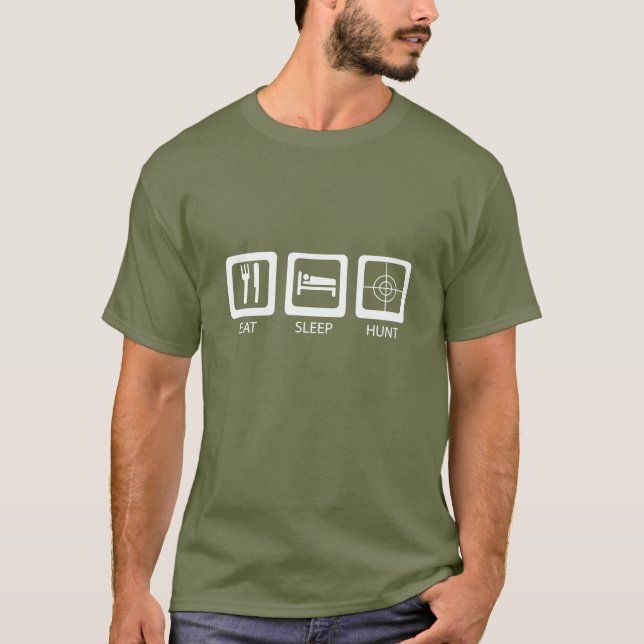 Essen Schlafsuche T-Shirt (Vorderseite)