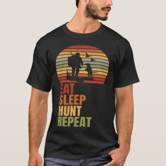 Essen Schlafsuche Wiederholung Retro Adventure Jag T-Shirt