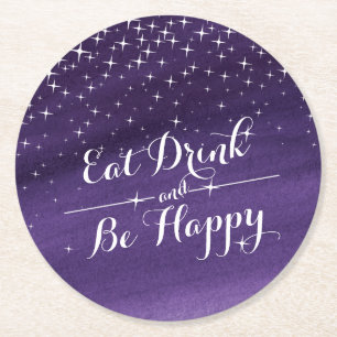Essen Sie Aquarellsternengetränke Untersetzer