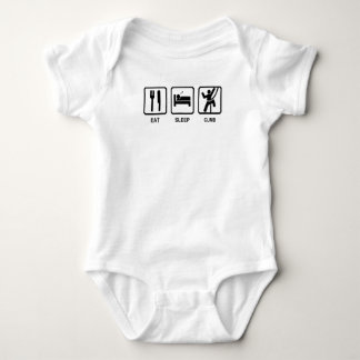 Essen Sie blauen das Bergsteigen-Felsen Clim der Baby Strampler