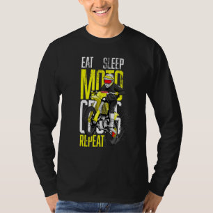 Essen Sie das Motocross-Wiederholungszeichen für d T-Shirt