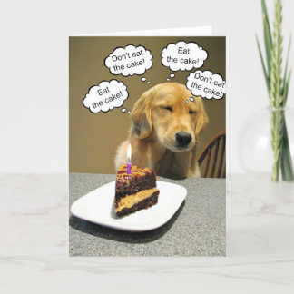 Essen Sie den Geburtstag des Kuchens Dankeskarte