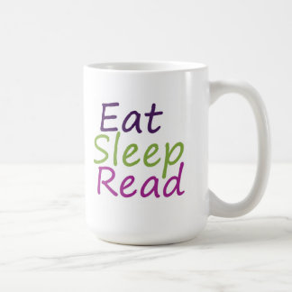 Essen Sie den gelesenen Schlaf Kaffeetasse
