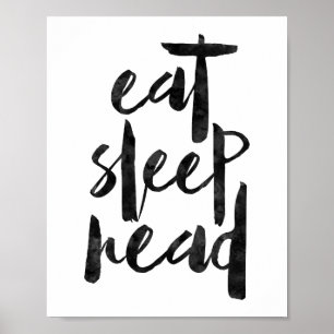 Essen Sie den gelesenen Schlaf Poster