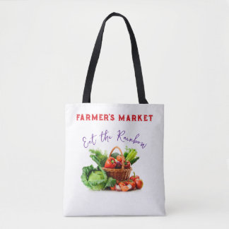 Essen Sie den Regenbogen All-Over-Print-Tasche, Sc Tasche