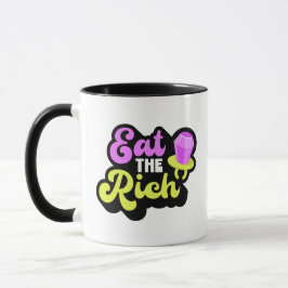 Essen Sie den reichen 90er Jahre Diamantenring-Pop Tasse