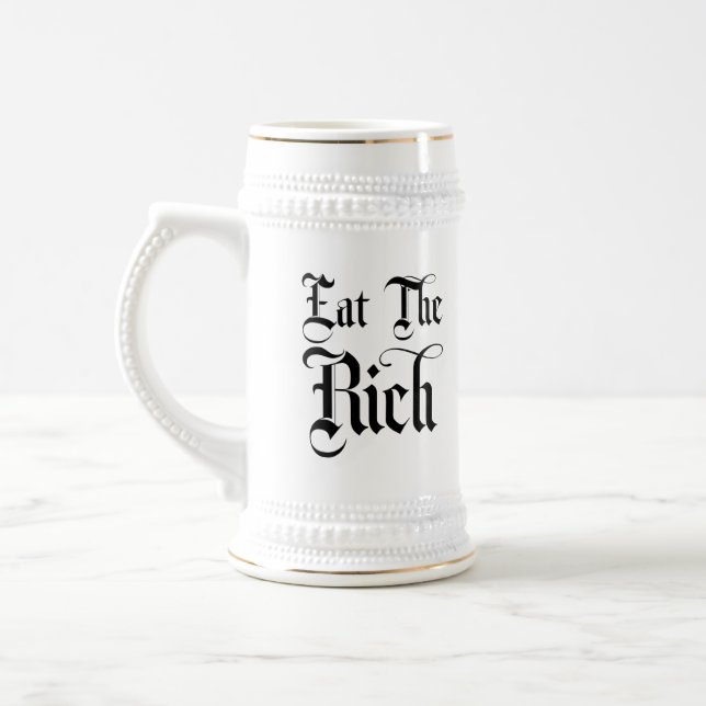 Essen Sie den reichen Bierstein Bierglas (Links)