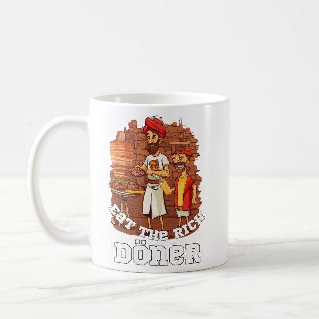 Essen Sie den reichen Doner Döner Kaffeetasse (Links)