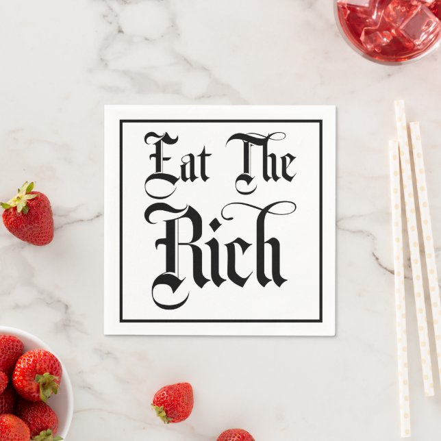 Essen Sie den reichhaltigen Cocktail Napkin Serviette (Beispiel)