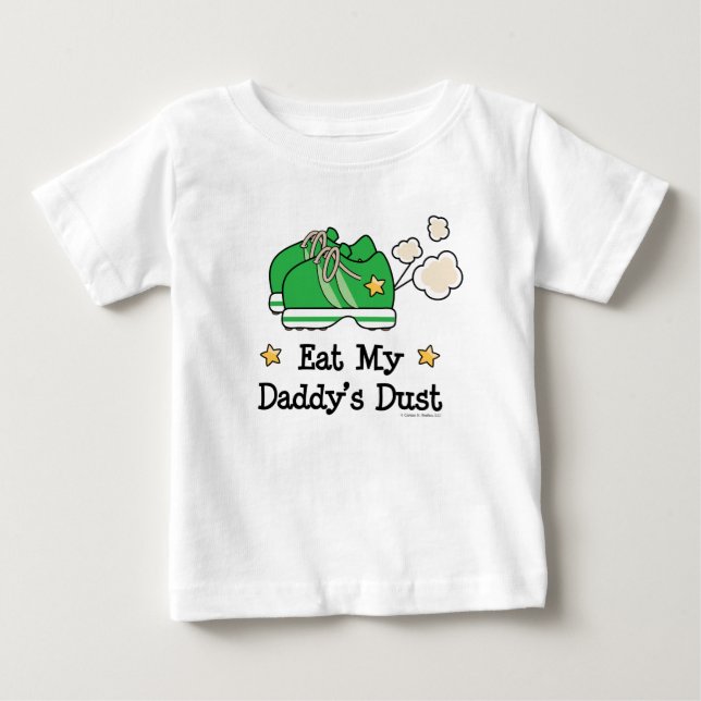 Essen Sie der Staub-Läufer-Baby-T-Shirt meines Baby T-shirt (Vorderseite)