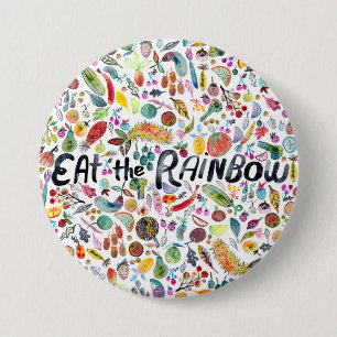 ESSEN SIE DIE RAINBOW farbenfrohe Früchte Veggies  Button