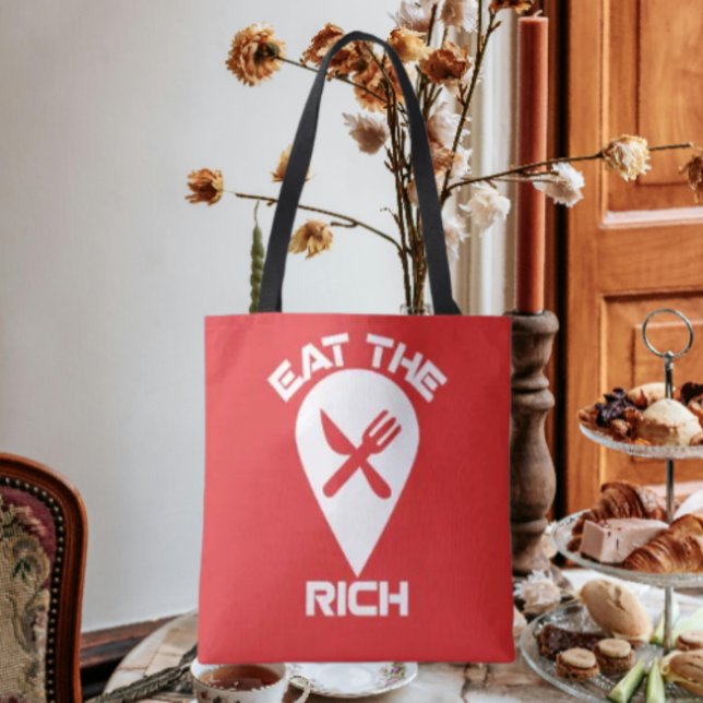 Essen Sie die reiche - Protest Power Tote Tasche (Von Creator hochgeladen)