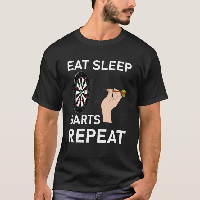 Essen Sie die Schlaf-Darts und wiederholen Shootin T-Shirt (Vorderseite)