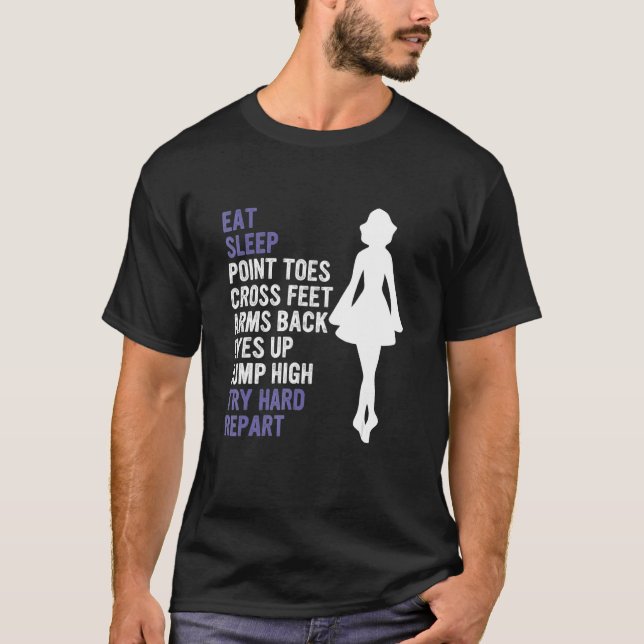 Essen Sie die Schlaf-Punkt-Zehen über Feet-Waffen  T-Shirt (Vorderseite)