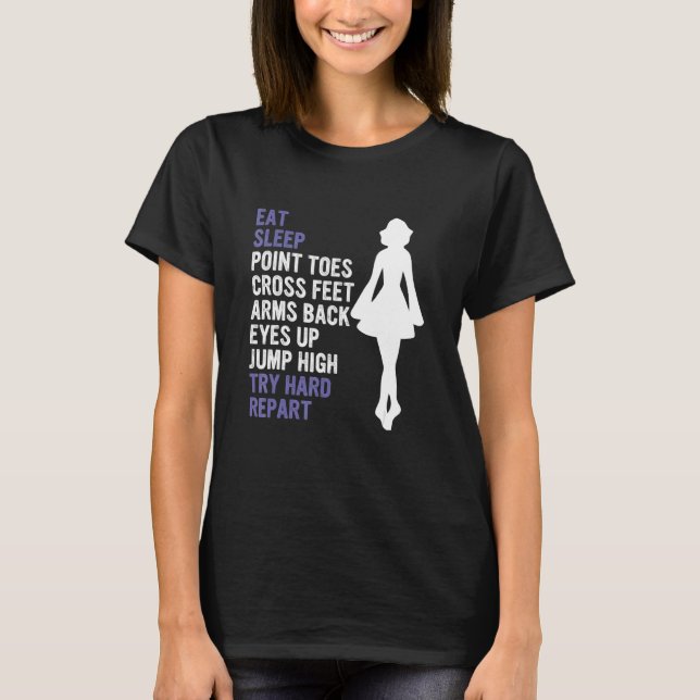Essen Sie die Schlaf-Punkt-Zehen über Feet-Waffen  T-Shirt (Vorderseite)