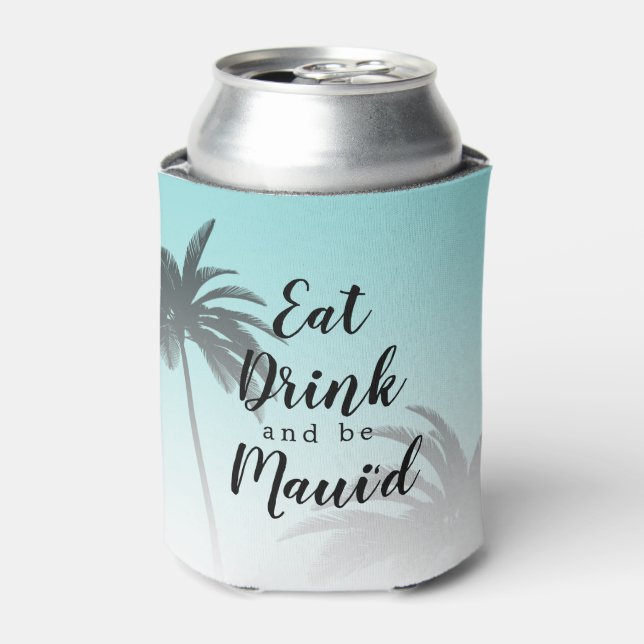 Essen Sie Dink Be Mauid Monogram Tropical Beach We Dosenkühler (Kanne Vorderseite)