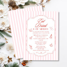 Essen Sie Drink & Sei froh über das Weihnachtsfest Einladung