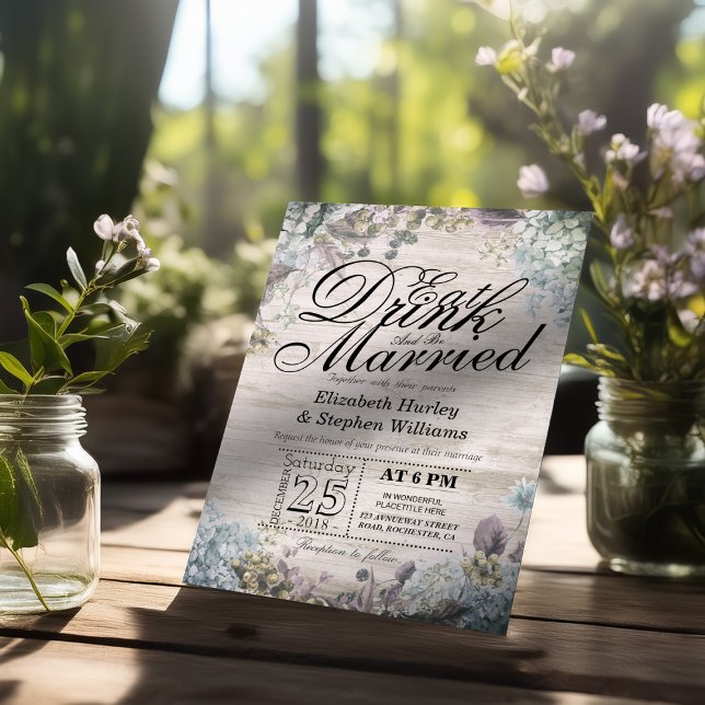 ESSEN SIE Drink & seien Sie Verheiratet Hochzeit f Einladung (Von Creator hochgeladen)