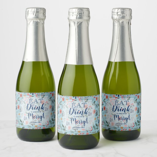 Essen Sie Drink und seien Sie froh Weihnachten Blu (Flaschen)